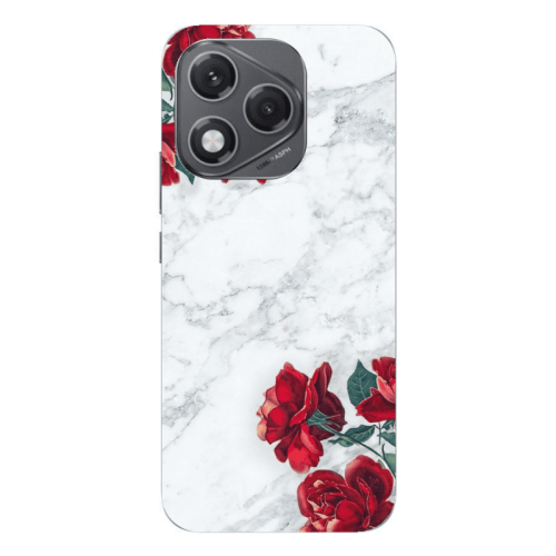 Honor 400 Lite Marble and roses Transparent Silicone TPU Θήκη
